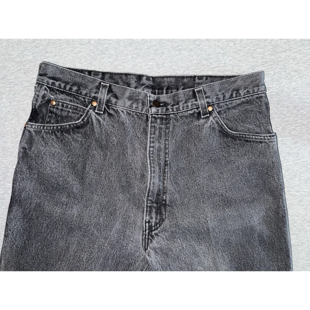 VTG Levi 557 Men Jeans 34x26* (Tag says 36x36) Black Straight Leg USA